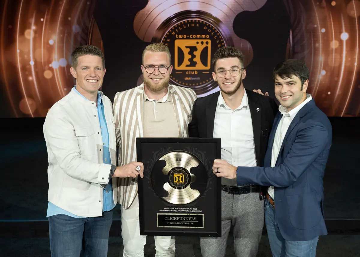 Kjell wint de 2-Comma Club Award bij ClickFunnels